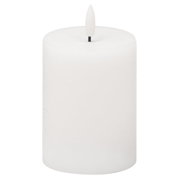 Luxe Collection Natural Glow 3x4 LED White Wax Candle